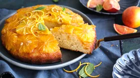 Апельсиновый пирог-перевертыш с карамелью
