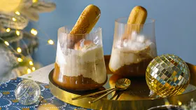 Ванильный аффогато с печеньем савоярди