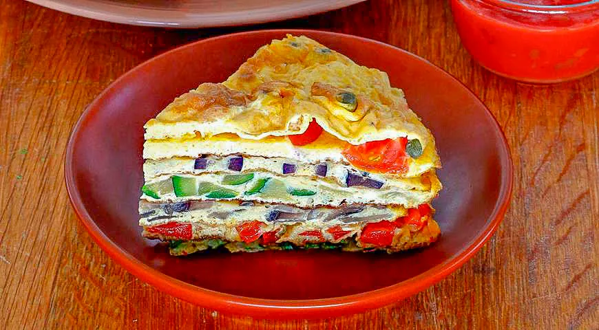 Креспу, закусочный омлет с начинками