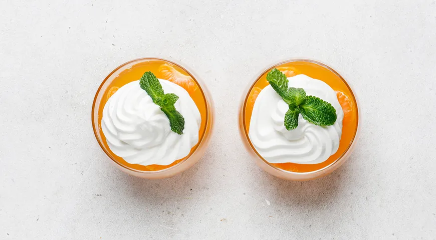 Желе с мандаринами