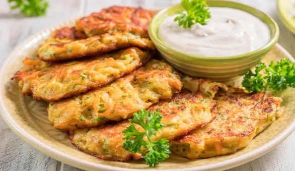 Драники с ветчиной и сыром