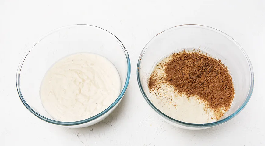 Манник «Зебра» на кефире без яиц