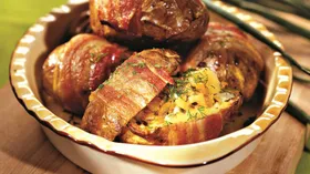 Рецепты с овощами, твёрдыми сырами и беконом