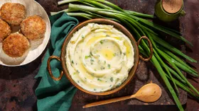 Картофельное пюре с зеленым луком