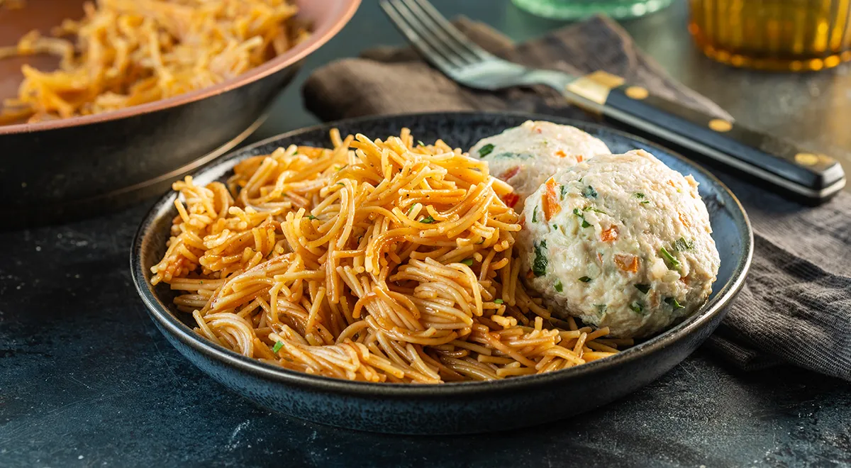 Вермишель «паутинка», жаренная на сковороде