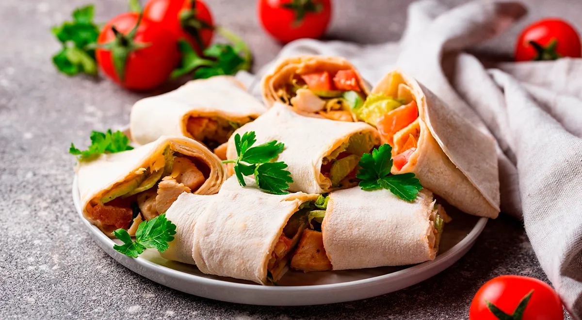 Рулеты из лаваша с курицей