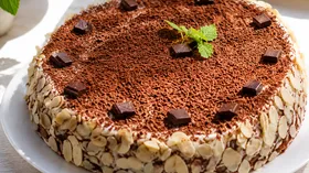 Торт с черникой и лимоном