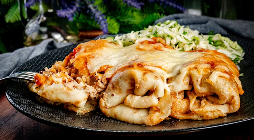 Запеченные блины из блинной муки