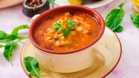 Рассольник с сушеными грибами