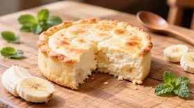 Творожно-банановый пирог