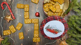 Имбирное печенье «Новогоднее домино»
