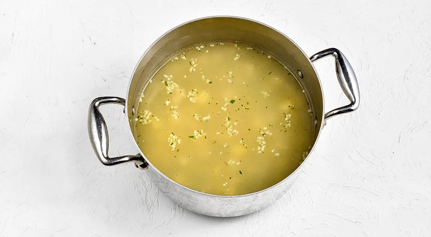 Куриный суп с овсяными хлопьями