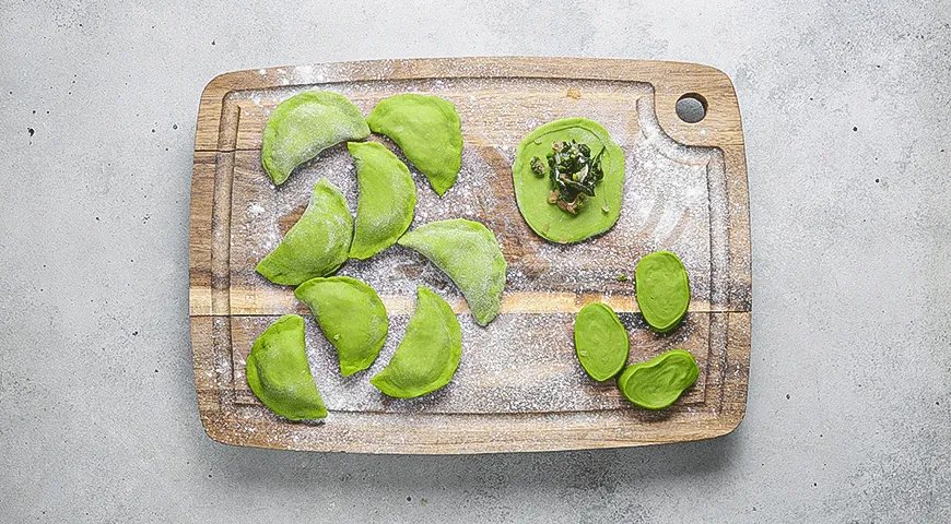 Вареники со шпинатом