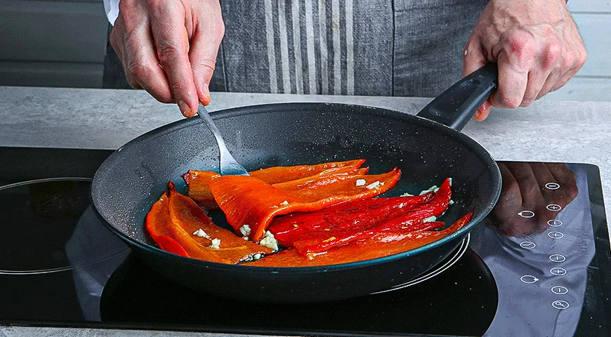 Ростбиф с печеными перцами