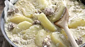 Рецепты на ужин с яблоком и мясом