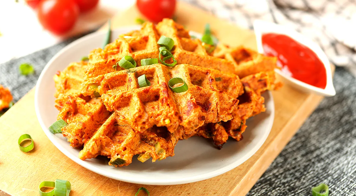 Вафли с курицей