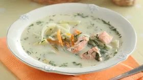 Суп из семги со сливками
