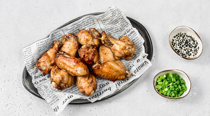 Куриные крылышки в соусе терияки в духовке
