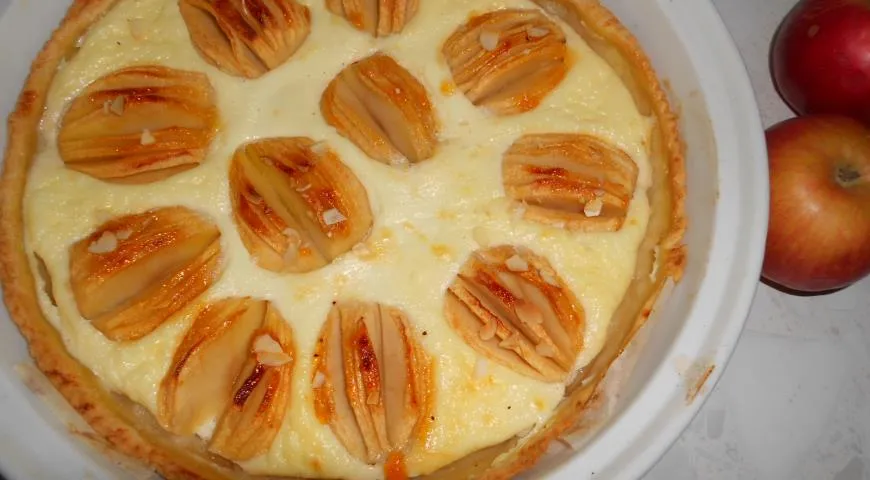 Готовим творожный пирог с яблоками