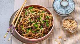 Острая лапша дан-дан с фаршем