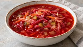 Борщ с солеными огурцами