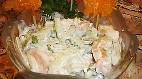 Рецепты с маслом оливковым, огурцом и креветками