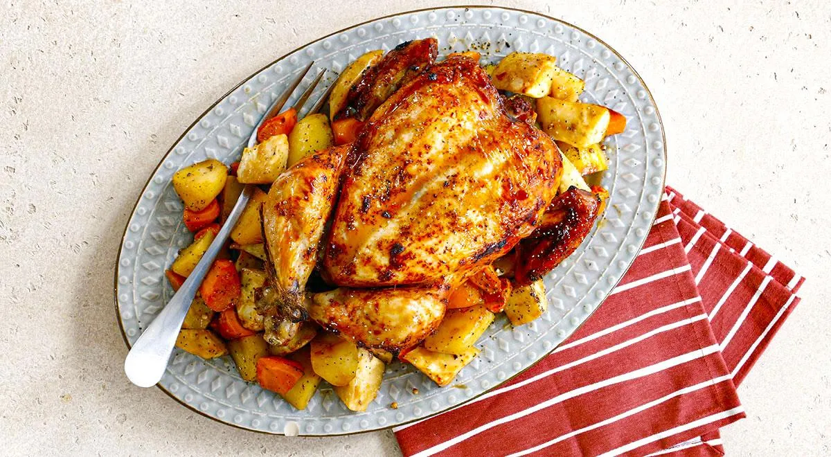 Рецепт курицы с аджикой и корнеплодами