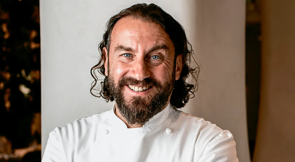 Ризотто с молодыми кабачками, мятным песто и голубым сыром от Мирко Дзаго