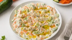 Легкая закуска из огурца и моркови