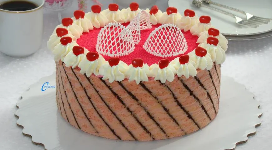 Рецепт муссового торта "Малиновая нежность" 