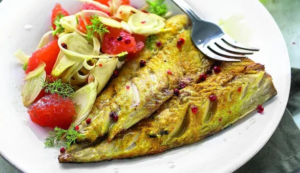 Печеная скумбрия с фенхелем
