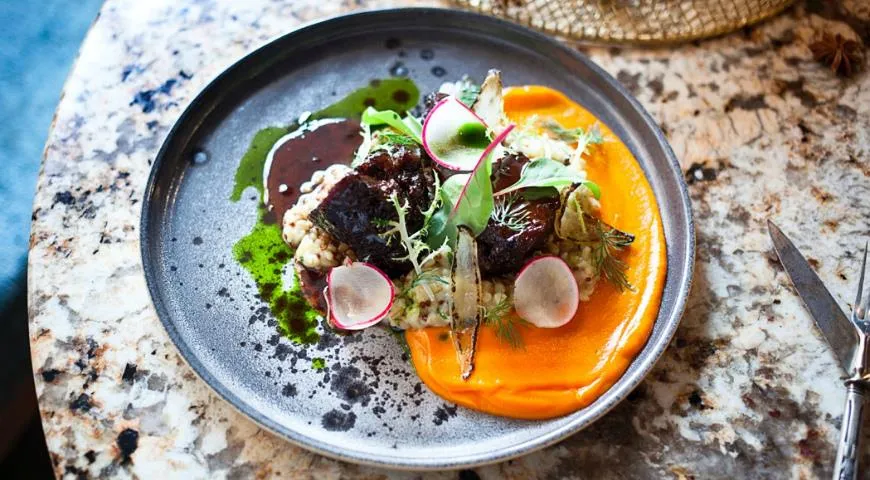 Щечки с булгуром