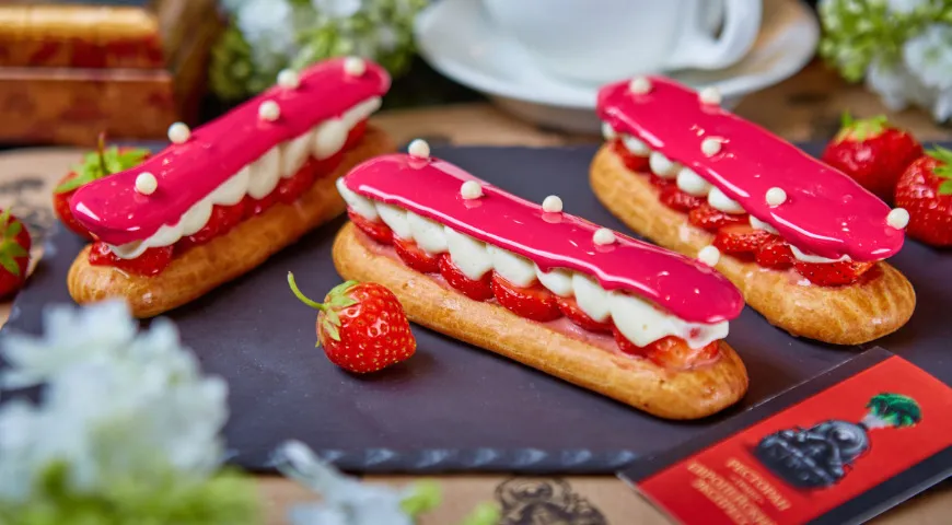 Рецепт клубничных эклеров