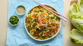 Салат из мидий с фунчозой