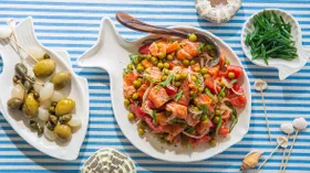 Рецепты с бобовыми и форелью