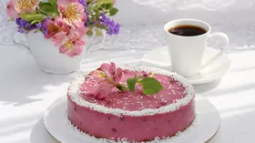 Постный ягодный чизкейк