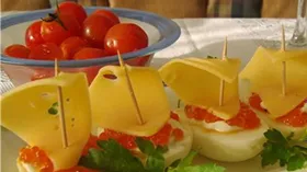 Рецепты с сырами, майонезом и икрой