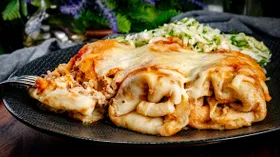 Блинчики с мясом в аэрогриле