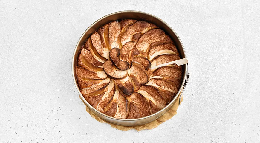 ПП шарлотка с яблоками и творогом