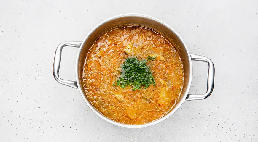 Щи монастырские с грибами