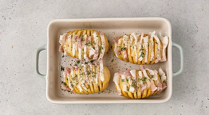 Картошка-гармошка с салом