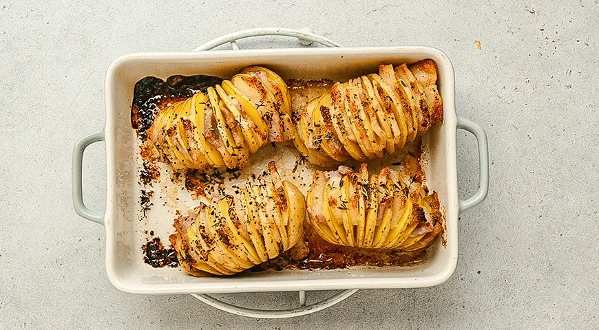 Картошка-гармошка с салом