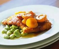 Свиной шницель с абрикосами