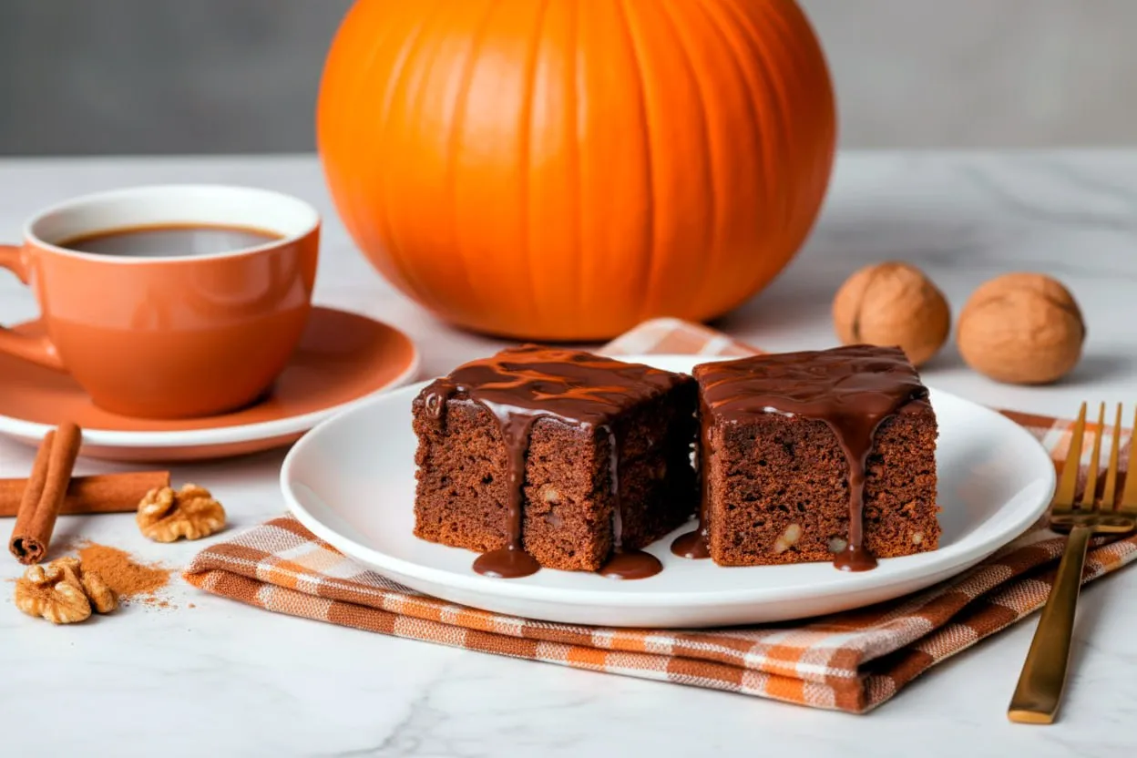 Рецепт шоколадно-тыквенного брауни с гималайской солью