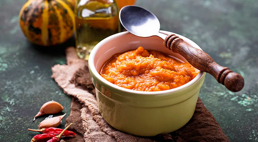 Быстрая кабачковая икра с тыквой