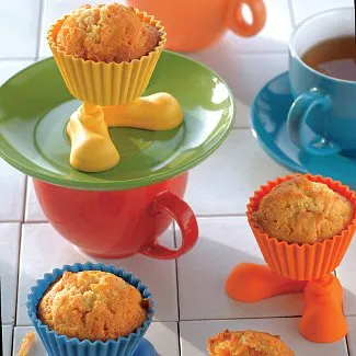 Морковные кексики в силиконовых формочках