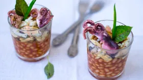 Рецепты с салатом, базиликом и бобовыми