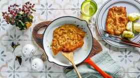 Шницель из свинины на сковороде