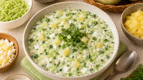 Окрошка с редькой