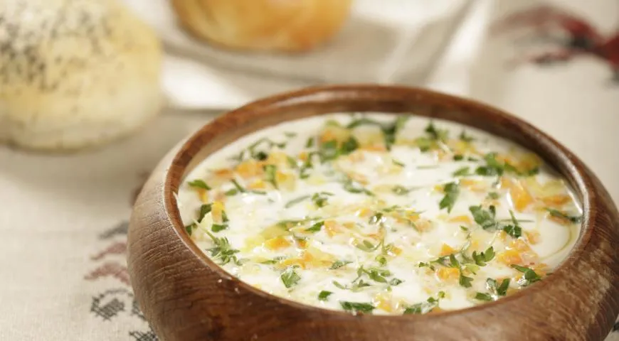 Сырный суп со сладким перцем